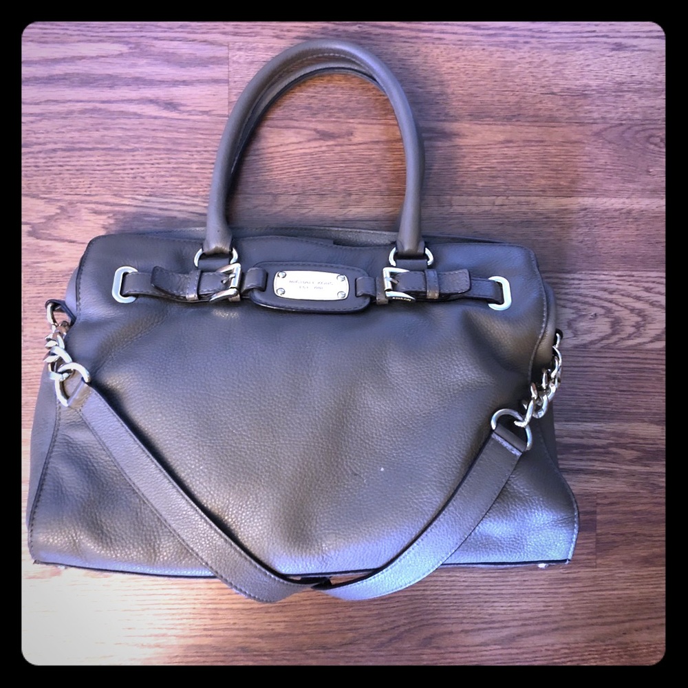 Michael Kors Hamilton Gray/Gold Large Handbag